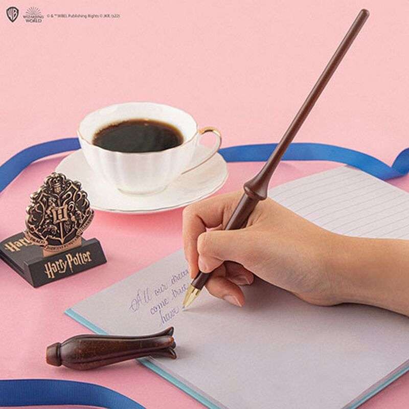Bolígrafo varita Luna Lovegood con soporte y marcapáginas Harry Potter imagen