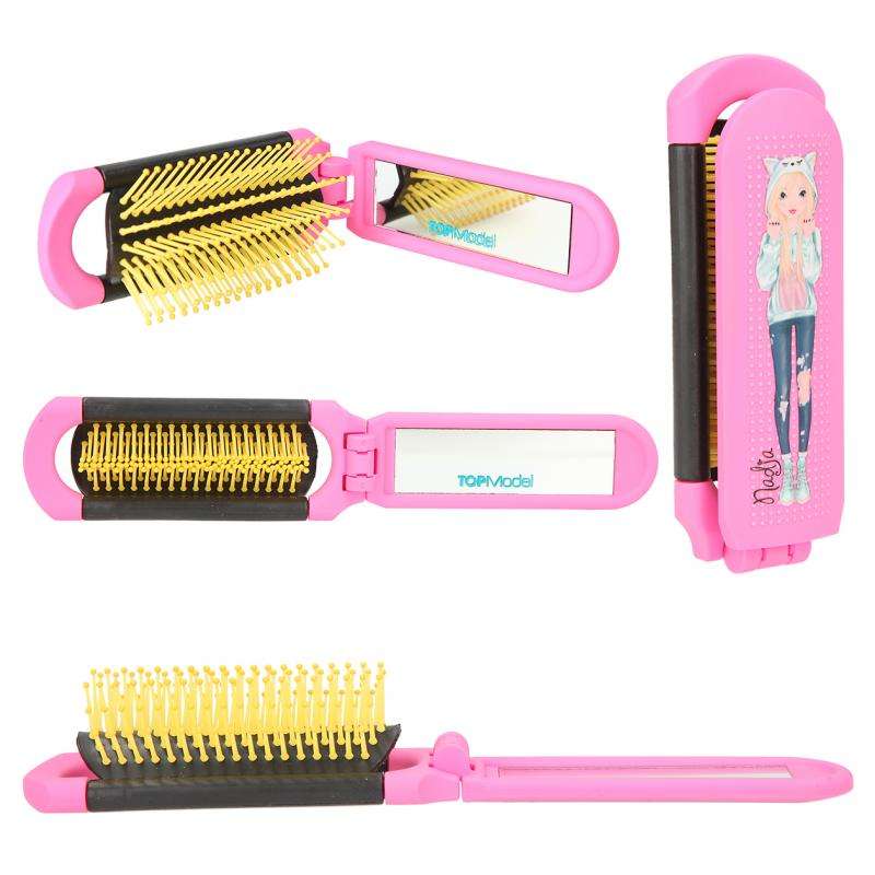 Cepillo de pelo TOPModel plegable rosa