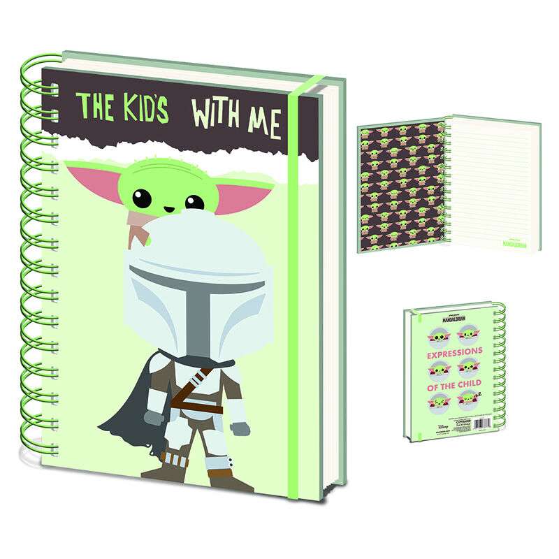 Cuaderno espiral The Mandalorian A5 detalles