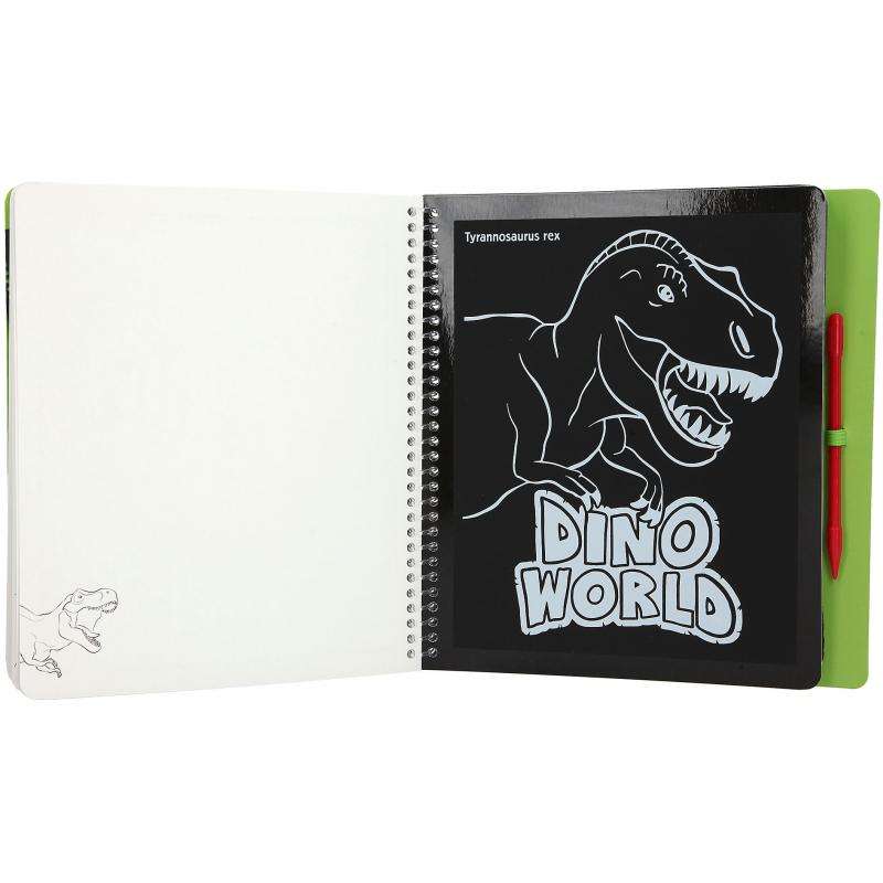 Dino World Magic-Scratch Book hojas