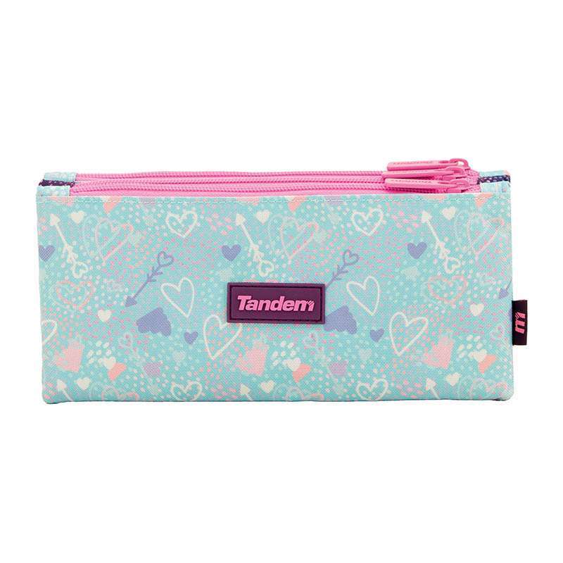 Estuche Tandem Positive tres compartimentos trasera