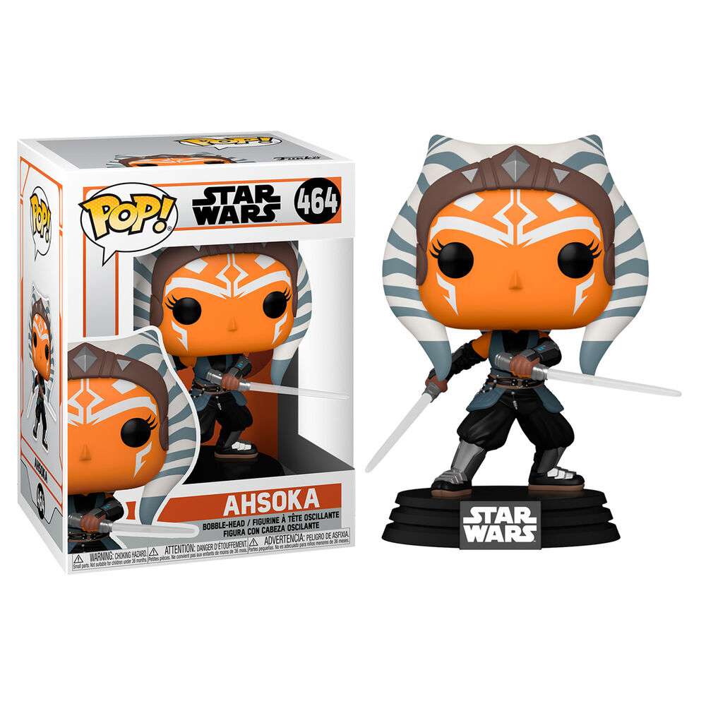Figura Funko POP Star Wars The Mandalorian Ahsoka with Sabers caja