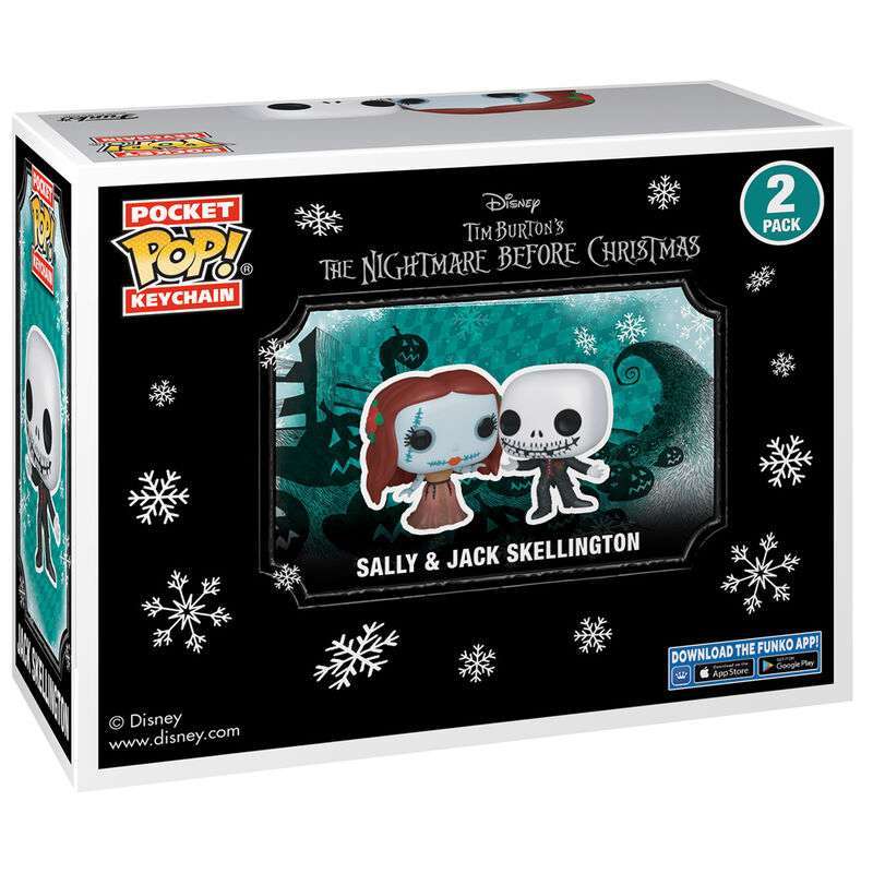 Llaveros Pocket Funko POP Disney Pesadilla Antes de Navidad Jack & Sally