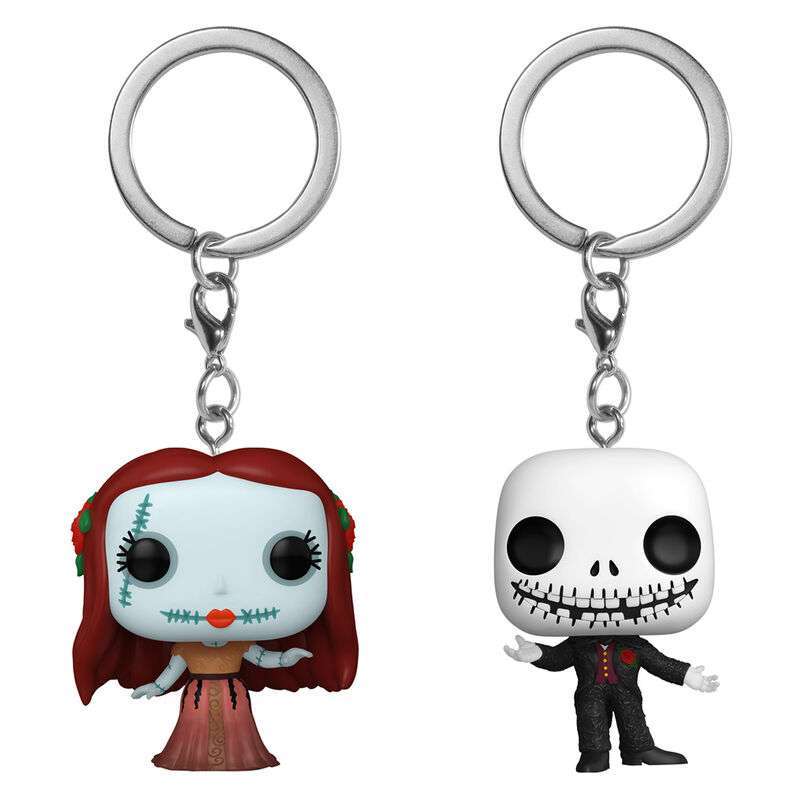 Llaveros Pocket Funko POP Disney Pesadilla Antes de Navidad Jack & Sally