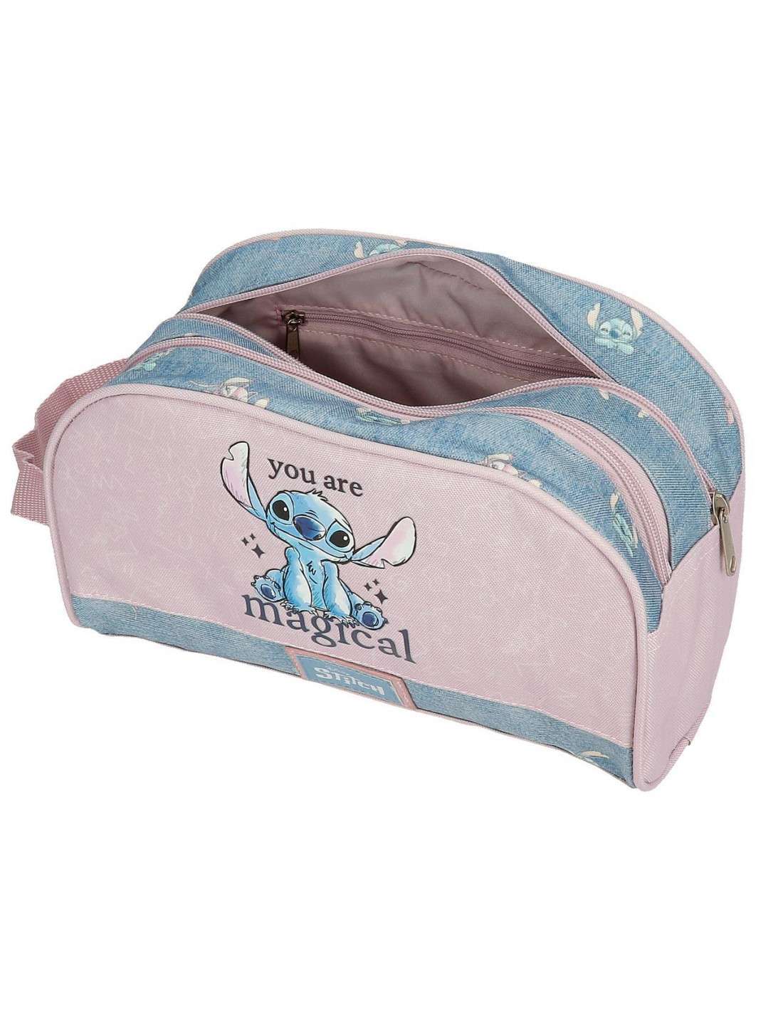 Neceser dos compartimentos Stitch You are magical interior