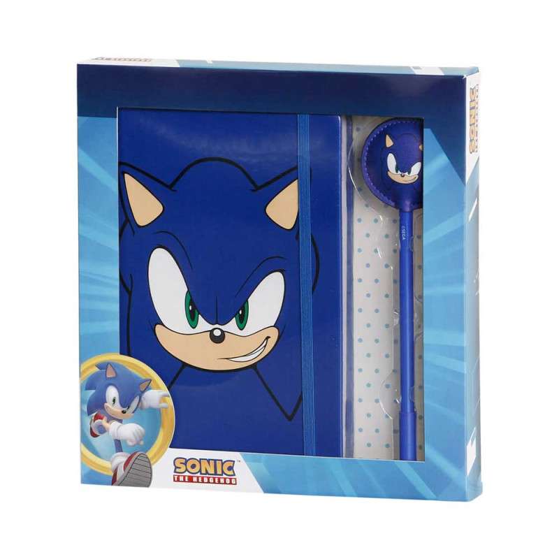 Pack diario y bolígrafo Sonic caja