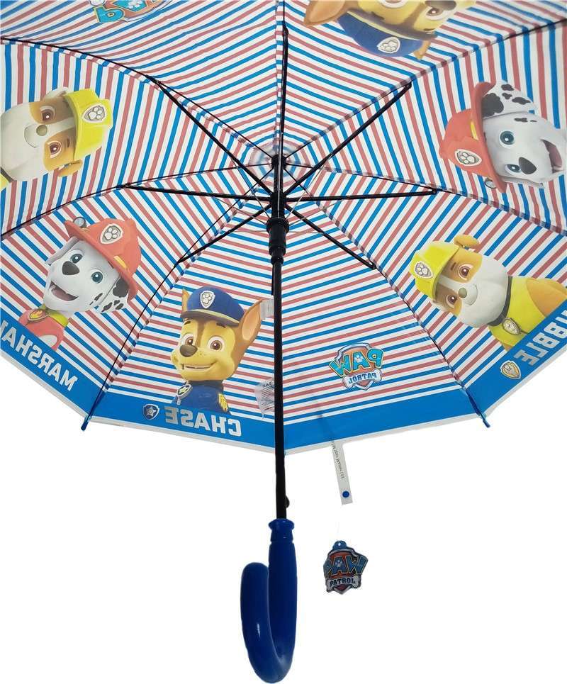 Paraguas automático transparente Patrulla Canina varillas