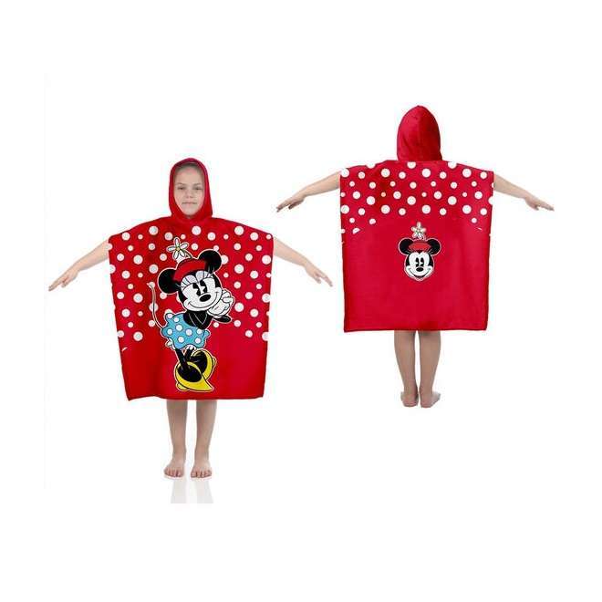 Poncho Toalla Minnie Disney algodón rojo modelo