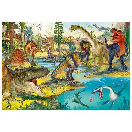 Puzzle Dino World dinosaurios 50 piezas dibujo