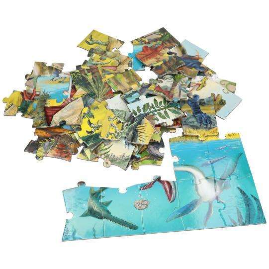 Puzzle Dino World dinosaurios 50 piezas montaje
