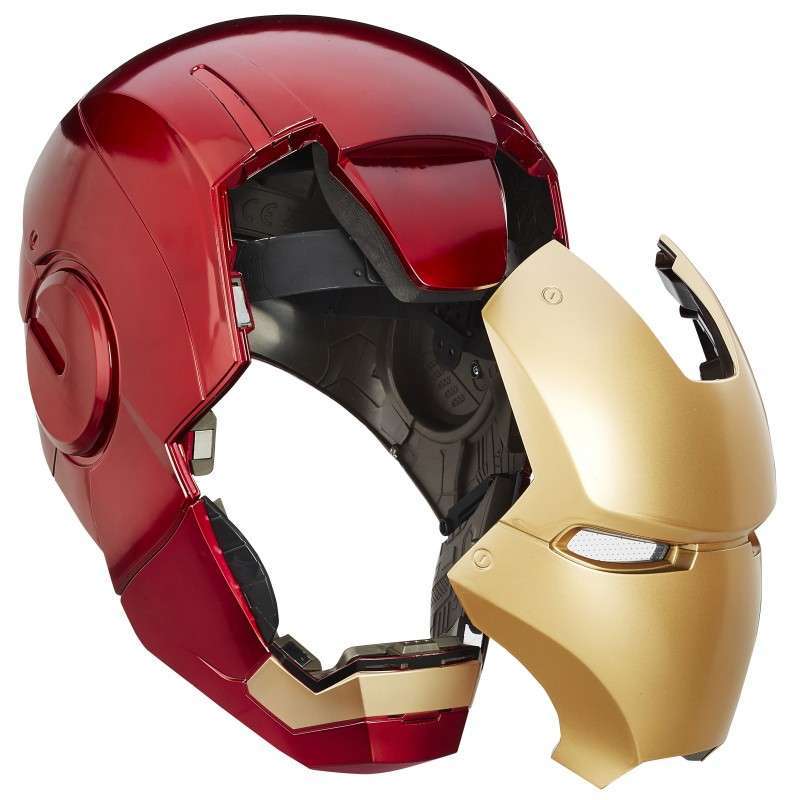 Réplica Casco electrónico Iron Man Hasbro Marvel Legends abierto