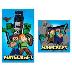Set 2 toallas baño Minecraft algodón