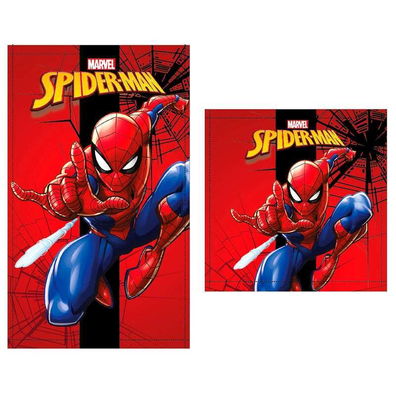 Set 2 toallas baño Spiderman Marvel algodón