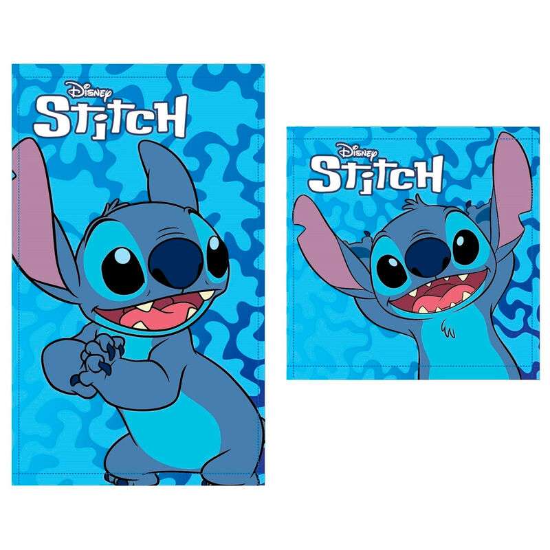 Set 2 toallas baño Stitch Disney algodón
