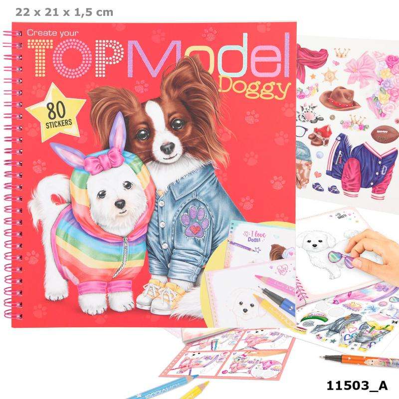 TOPModel Create your Doggy Colouring Book detalles