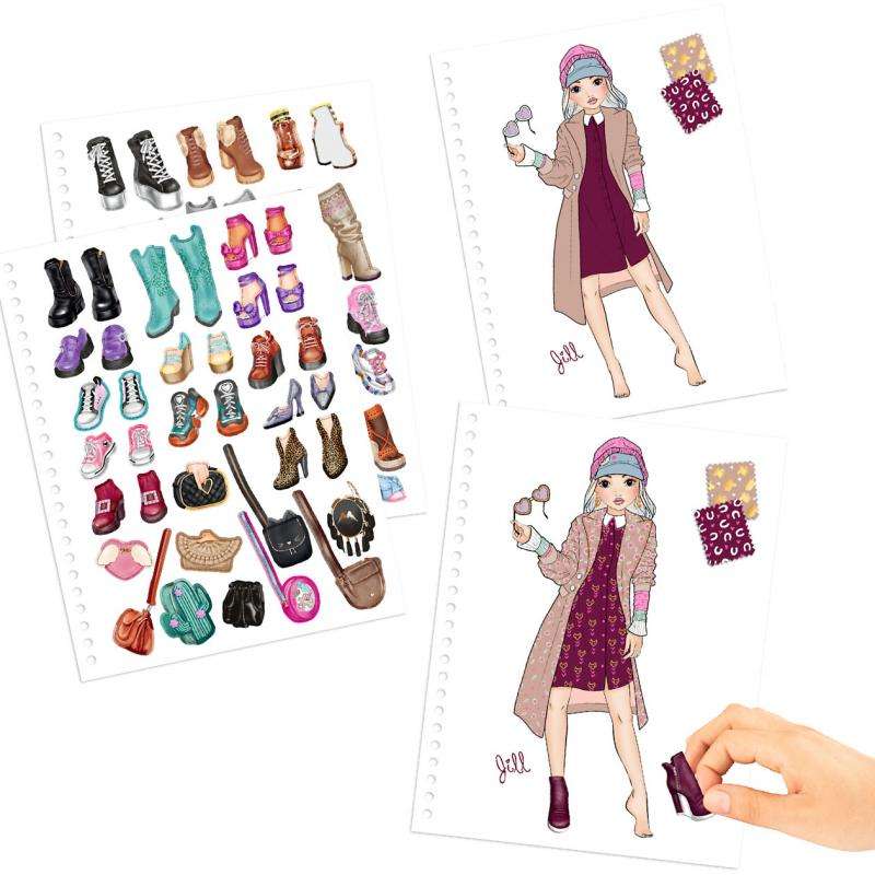 TOPModel Doodle Book de moda con rotuladores ejemplo