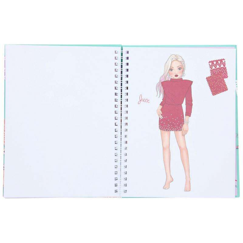 TOPModel Doodle Book de moda con rotuladores plantilla 1